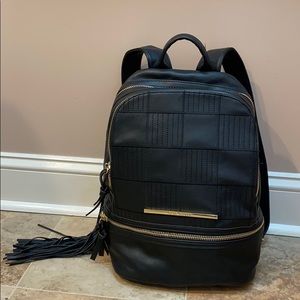 Black & Gold Leather Steve Madden Backpack